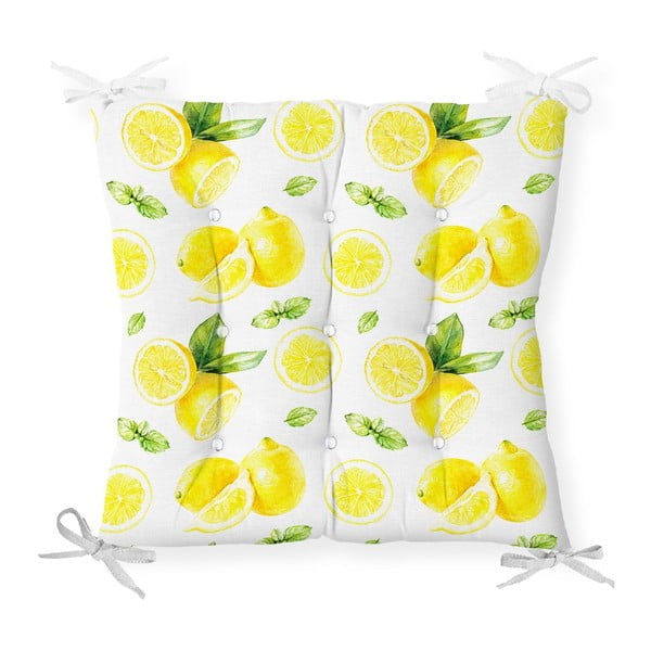 Sēdekļa spilvens ar kokvilnas maisījumu Minimalist Cushion Covers Sliced Lemon, 40 x 40 cm