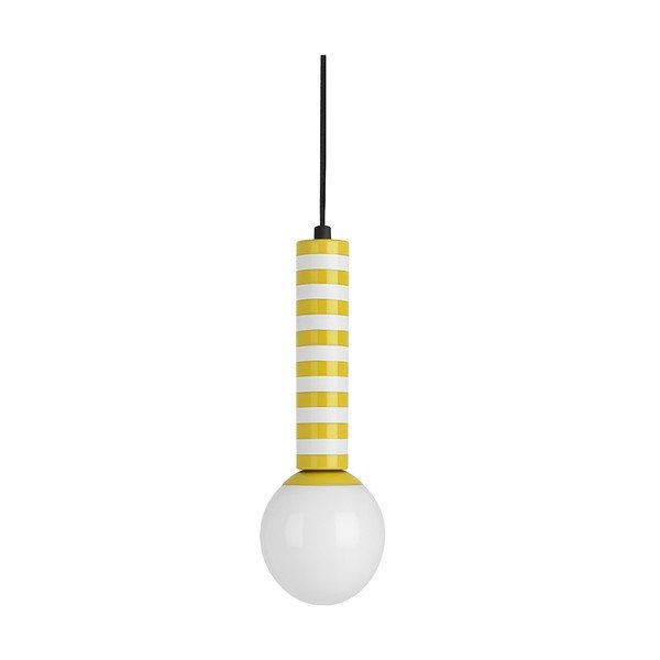 Dzeltena metāla piekaramā lampa ø 12 cm Rayado Retro – Leitmotiv