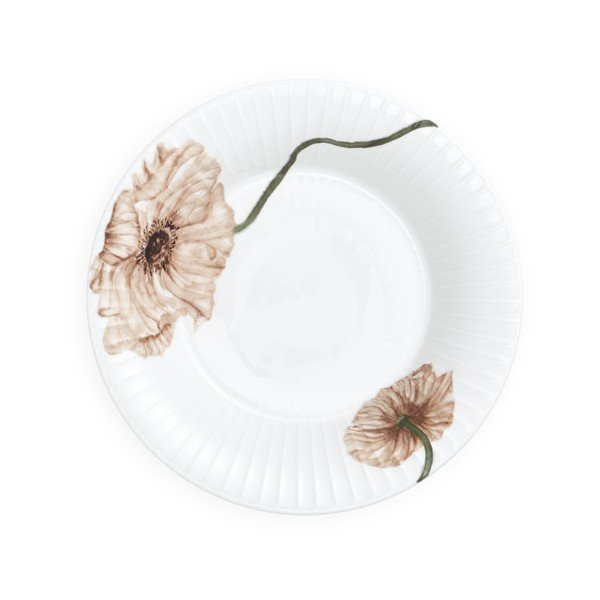 Balts porcelāna dziļais šķīvis Kähler Design Hammershøi Poppy, ø 21 cm-image-2