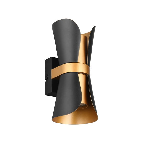 Melna/bronzas krāsas sienas lampa Coat – Trio-image-2