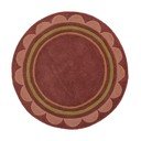 Bordo ar rokām darināts vilnas apaļš paklājs ø 120 cm Lois – Flair Rugs