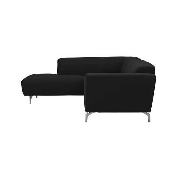 Melns stūra dīvāns Windsor & Co Sofas Orion, kreisais stūris-image-2