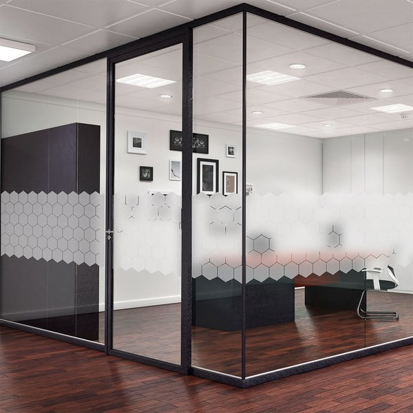 50 matētu uzlīmju komplekts stiklam Ambiance Hexagon-image-4