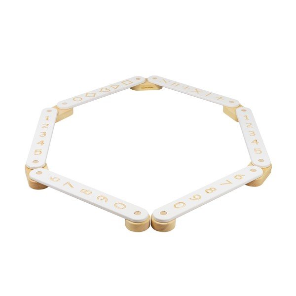 Balta priedes masīvkoka sensorā trase 10x408x5 cm Montessori – Meowbaby