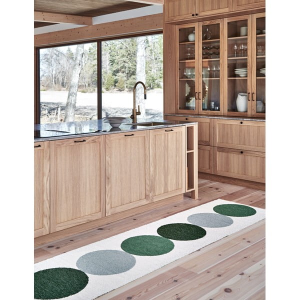 Zaļš/krēmkrāsas iekštelpu un āra paklājs 70x140 cm Otto Herb – Pappelina-image-1