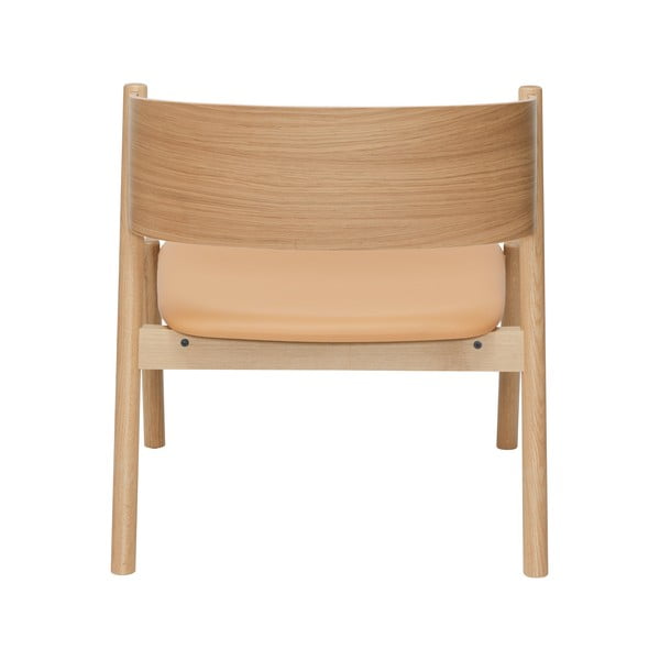 Gaiši brūns atpūtas krēsls Oblique – Hübsch-image-3