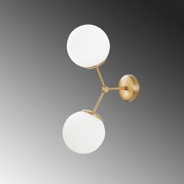 Sienas lampa baltā un zelta krāsā Opviq lights Damar-image-3
