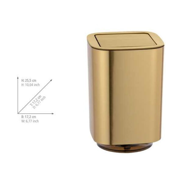 Vannas istabas atkritumu grozs zelta krāsā Wenko Auron-image-2