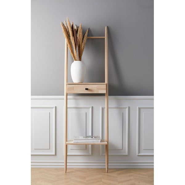 Dabīga toņa ozola masīvkoka plaukts 30x170 cm Ebern – Villa Collection-image-1