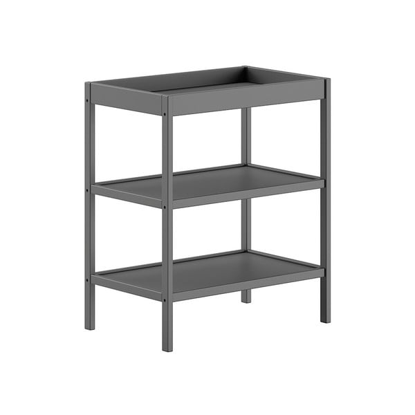 Antracīta pelēks dižskābarža masīvkoka pārtinamais galds Dino – Vipack