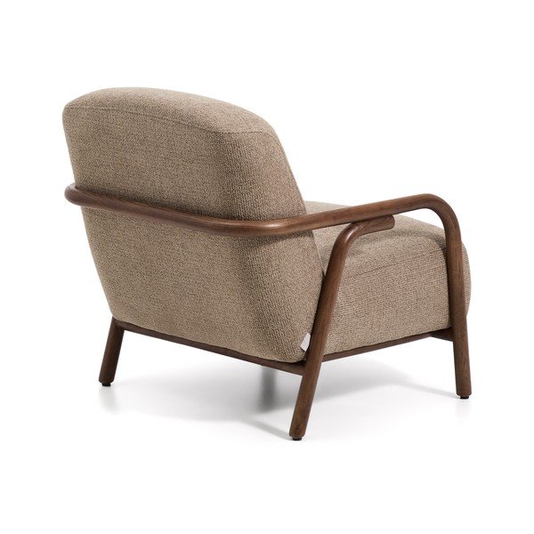 Pelēkbrūns atpūtas krēsls no šenila auduma Sylo – Kave Home-image-4