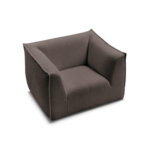 Brūns atpūtas krēsls no buklē auduma Giorgia – Bobochic Paris-image-4