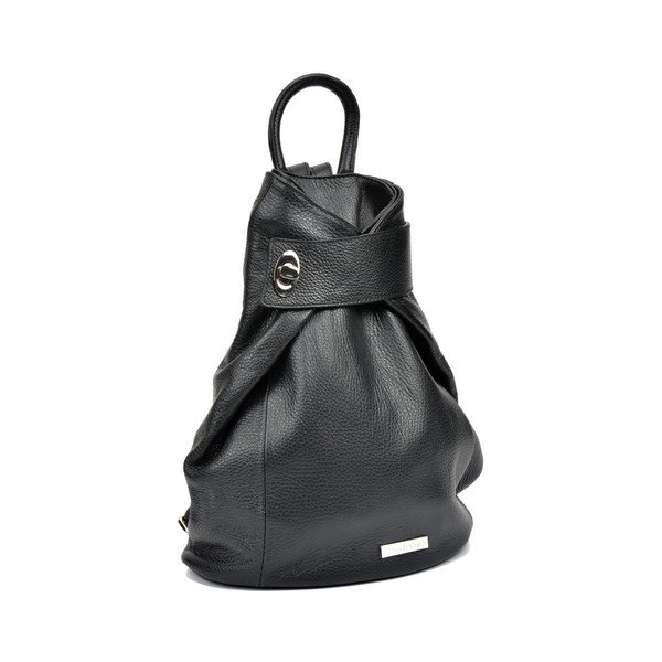 Melna ādas mugursoma Anna Luchini Makna-image-2