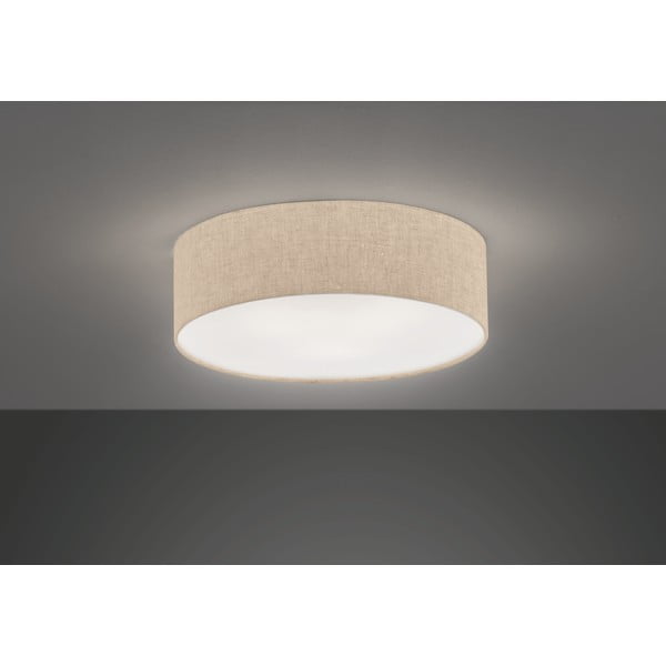 Bēša griestu lampa ar auduma abažūru ø 40 cm Thor – Fischer & Honsel-image-1