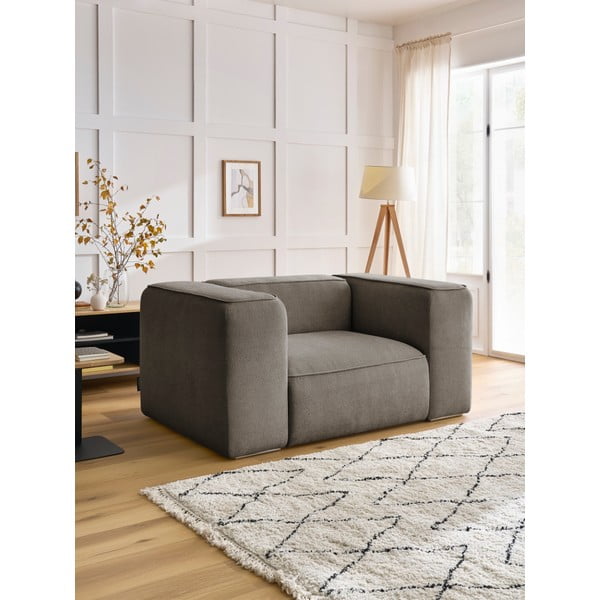 Pelēks/bēšs atpūtas krēsls Zephyr – Bobochic Paris-image-1