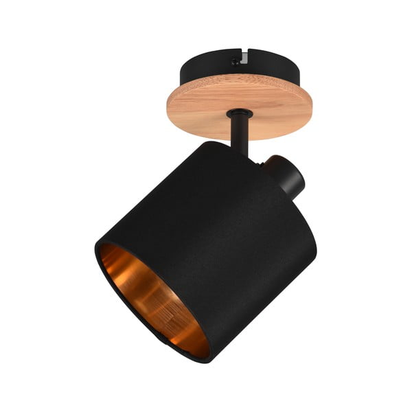 Melna/dabīga toņa prožektora tipa lampa ø 12 cm Tommy – Reality-image-2