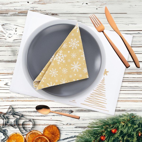 Kokvilnas galda paliktnis ar Ziemassvētku motīvu 25x35 cm Stromek – Orion-image-2