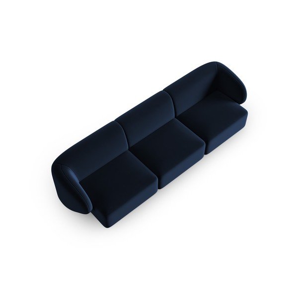 Zils samta dīvāns 266 cm Paolo – Milo Casa-image-1