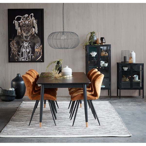 Melna vitrīna Canett Nino, augstums 131 cm-image-4