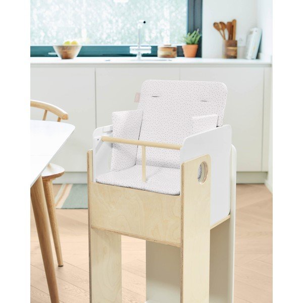 Balts bērnu pusdienu krēsliņa spilvens Nuun – Kave Home-image-1