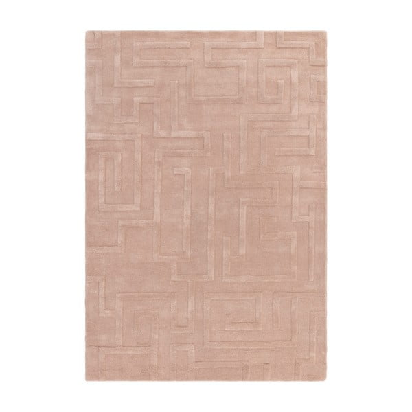 Gaiši rozā vilnas paklājs 120x170 cm Maze – Asiatic Carpets