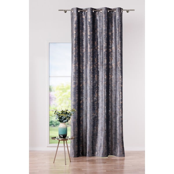 Antracīta pelēks aizkars 140x260 cm Lhasa – Mendola Fabrics-image-1
