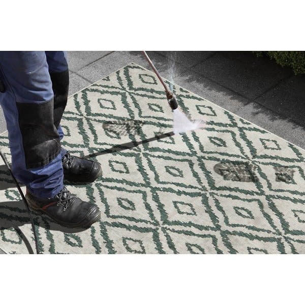 Zaļš un balts āra paklājs NORTHRUGS Rio, 200 x 290 cm-image-1
