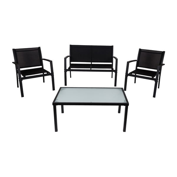 Crido Consulting Lounge metāla dārza mēbeļu komplekts ar galdu
