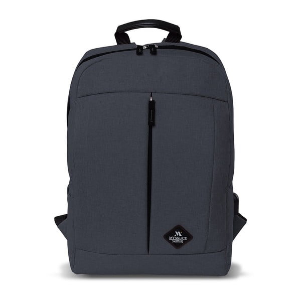 Antracīta pelēka mugursoma ar USB portu My Valice GALAXY Smart Bag-image-1