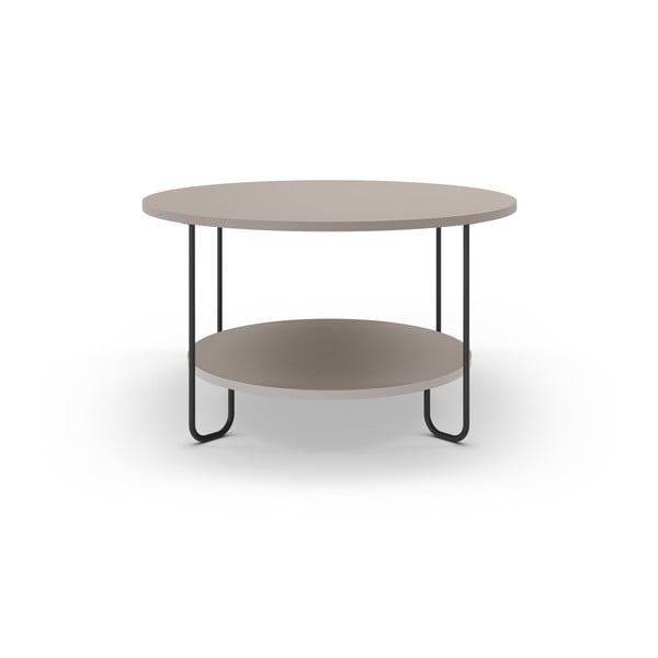 Pelēks apaļš žurnālgaldiņš ø 80 cm Tonka – Marckeric-image-3