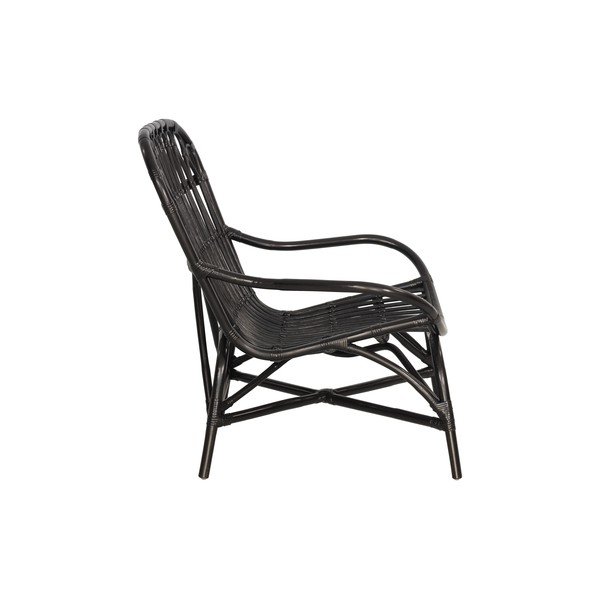 Melns dārza krēsls no rotangpalmas Bonami Essentials Sara-image-2