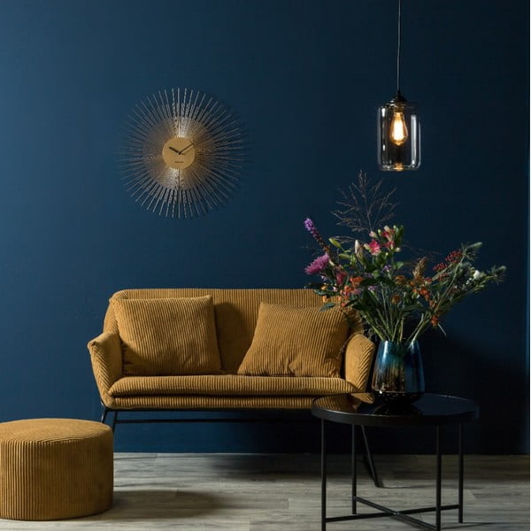 Sienas pulkstenis zelta krāsā Karlsson Peony Large, ø 60 cm-image-2