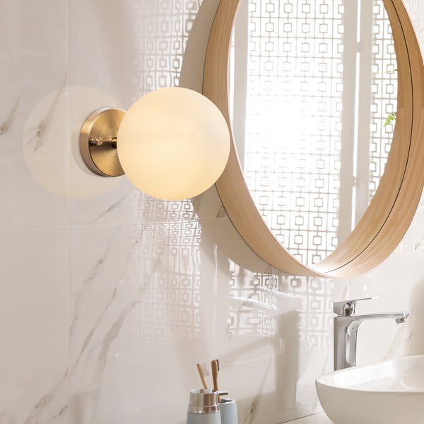 Balta/bronzas krāsas sienas lampa ø 15 cm Atmaca – Opviq lights-image-3