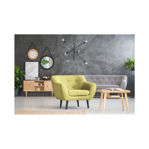 Dzeltens krēsls ar brūnām kājām Mazzini Sofas Piemont-image-4