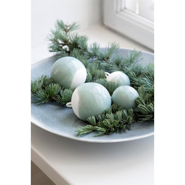 3 zaļu eglīšu rotājumu komplekts no porcelāna Kähler Design Nobili-image-1