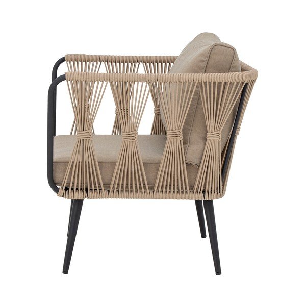 Bēšs polsterēts dārza atpūtas krēsls Pavone – Bloomingville-image-2