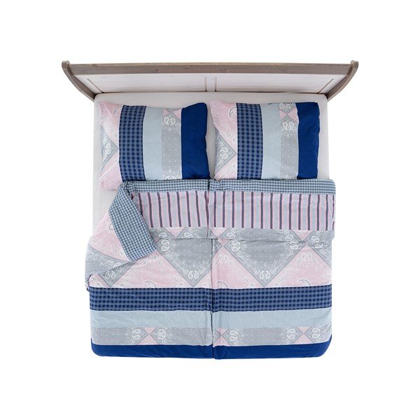 Zila vienvietīga gultas veļa no krepa auduma 140x200 cm Top Class – B.E.S.-image-2