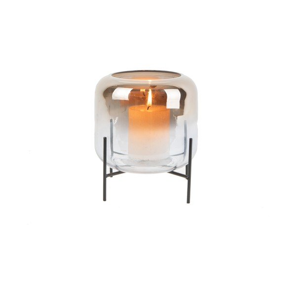 Stikla vāze PT LIVING Silver Fade, augstums 19 cm-image-1