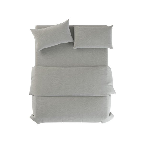 Dūmakaini zaļa divguļamā lina gultas veļa 200x200 cm Stone – Native Natural