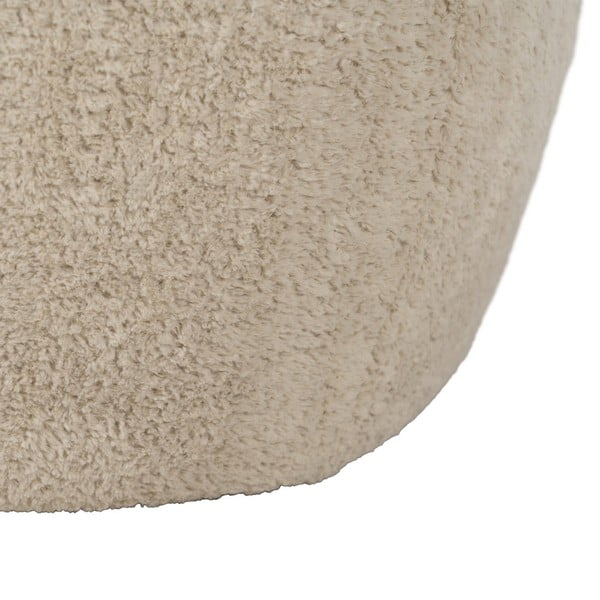 Bēšs pufs no buklē auduma – Ixia-image-3