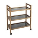 Melns/dabīga toņa akācijas masīvkoka vannas istabas plaukts 65x76,5 cm Fondi – Wenko