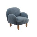 Zils bērnu atpūtas krēsls no buklē auduma Rocky – Vipack