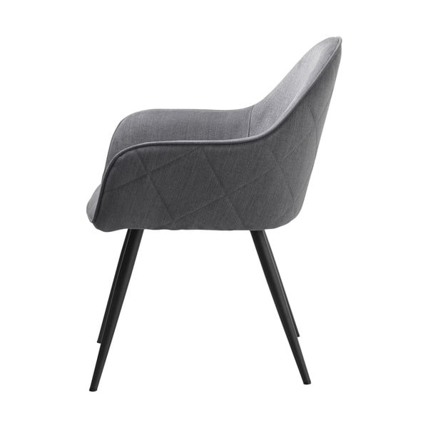 Pelēks polsterēts ēdamistabas krēsls ar roku balstiem Minto – Unique Furniture-image-4