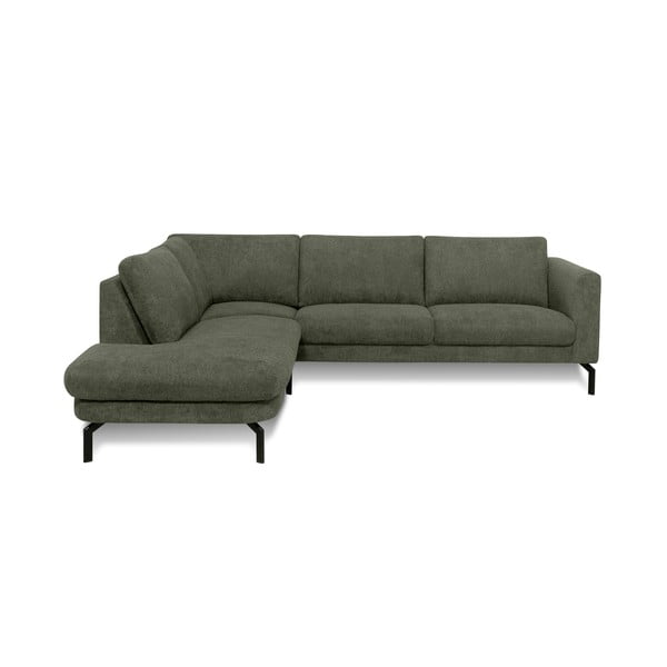 Tumši zaļš stūra dīvāns (ar kreiso stūri) Gomero – Scandic
