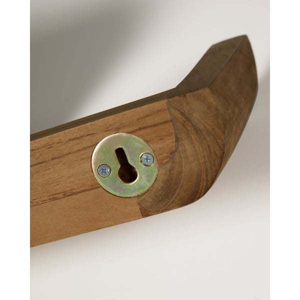 Dabīga toņa tīkkoka masīvkoka sienas plaukti (2 gab.) 50 cm Shamel – Kave Home-image-3