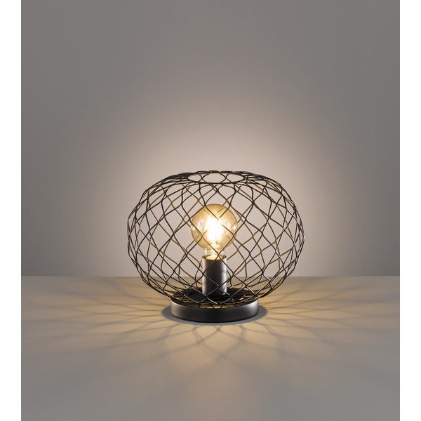 Melna galda lampa no metāla (augstums 23 cm) Justin – Fischer & Honsel-image-2