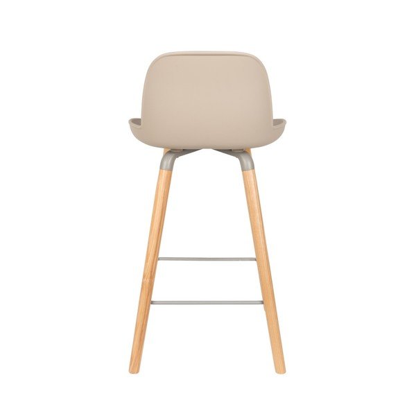 2 bēšu/pelēku bāra krēslu komplekts Zuiver Albert Kuip, sēdekļa augstums 65 cm-image-4