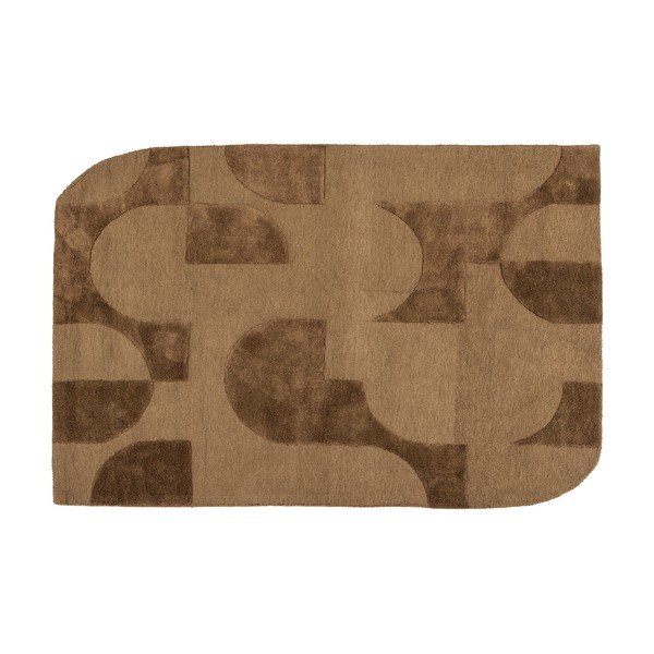 Brūns paklājs no vilnas maisījuma 170x240 cm Livo – WOOOD