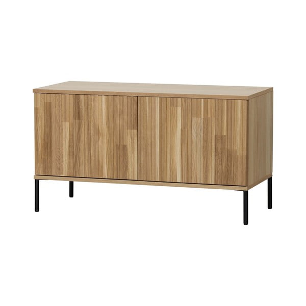 Dabīga toņa TV galdiņš ar ozolkoka imitāciju 100x56x44 cm Gravure – WOOOD-image-2