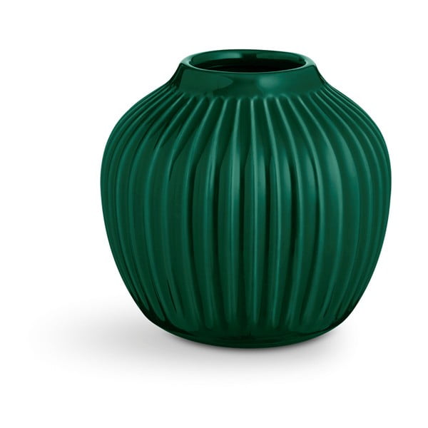 Zaļa keramikas vāze Kähler Design Hammershoi, augstums 12,5 cm